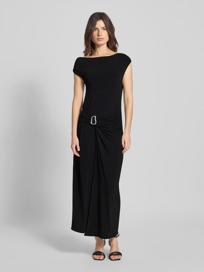 Neo Noir Slim Fit Maxikleid mit Zierschnalle Modell 'Minja' Black 1