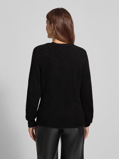 ICHI Kurtka z dzianiny z dodatkiem wełny z alpaki model ‘Kamara’ Czarny 5