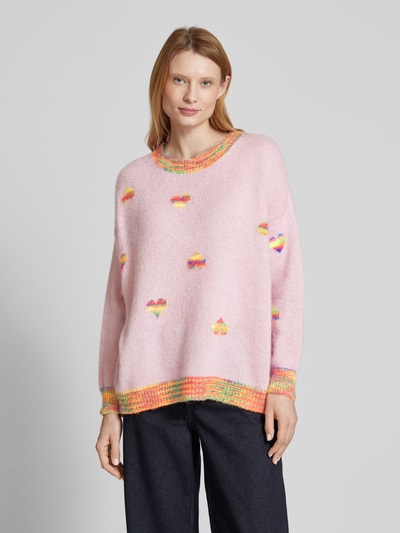 miss goodlife Oversized gebreide pullover van een mix van wol en alpaca Zand - 4