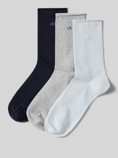 CK Calvin Klein Socken mit Logo-Stitching im 3er-Pack Hellblau 1