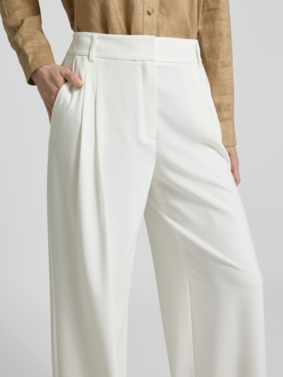 s.Oliver BLACK LABEL Wijde broek met viscose Offwhite - 3