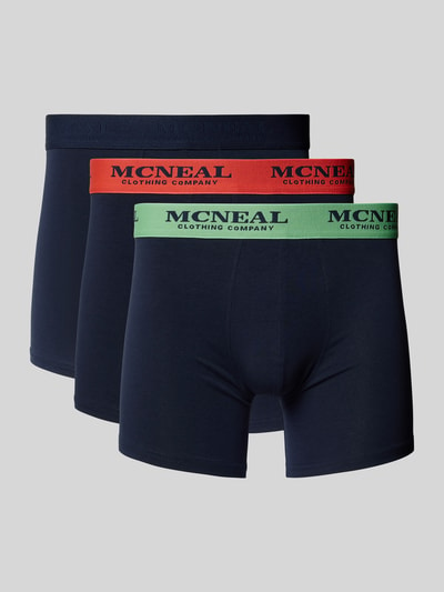 MCNEAL Boxershort met band met label in een set van 3 stuks Marineblauw - 1