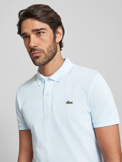 Lacoste Slim Fit Poloshirt mit Label-Patch Modell 'PIQUE' Hellblau 3