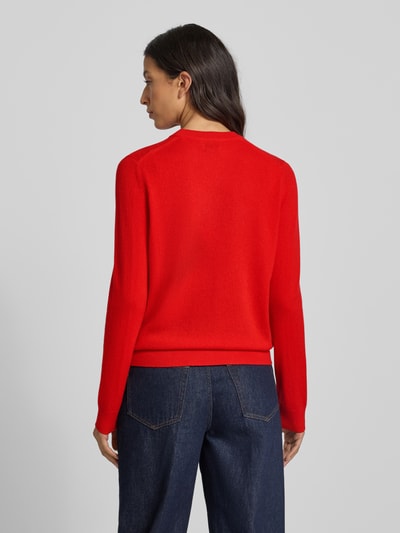 Jake*s Casual Gebreide pullover van kasjmier met ronde hals Kersenrood - 5