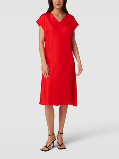 (The Mercer) N.Y. Kleid aus Seide mit V-Ausschnitt Rot 1