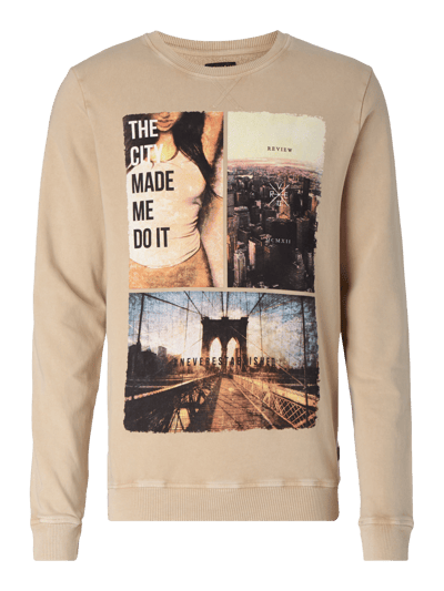 REVIEW Sweatshirt mit großem Print Sand 1