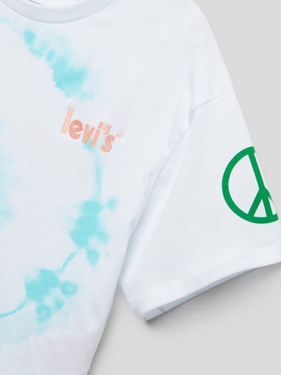 Levi’s® Kids T-shirt z wyhaftowanym logo Błękitny 2