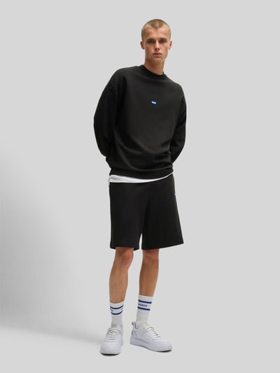 HUGO Blue Regular Fit Sweatshorts aus reiner Baumwolle Modell 'NASENSIO' Black 1