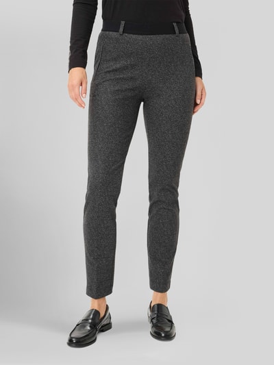 Raphaela By Brax Slim fit broek van materiaalmix met viscose Antraciet - 4