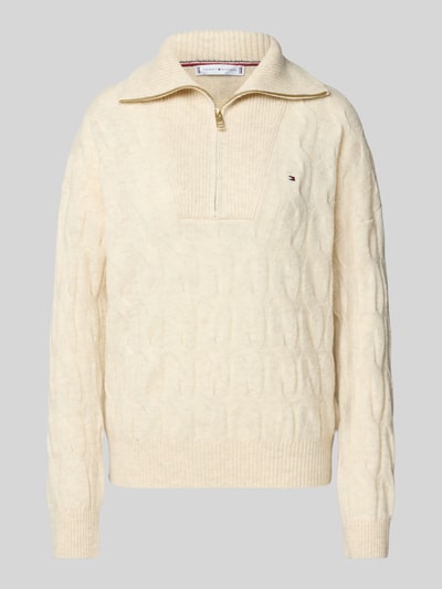 Tommy Hilfiger Regular fit schipperstrui van zuivere wol Ecru - 2