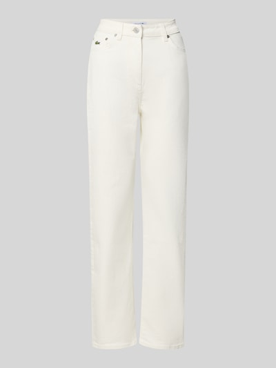 Lacoste Straight Fit Jeans aus Baumwoll-Mix Weiss 1