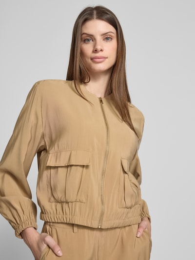 Zero Jacke mit Pattentaschen und Reißverschluss Beige 3