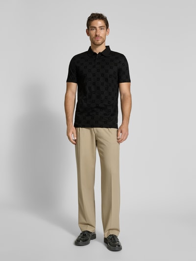 JOOP! Collection Koszulka polo męska JOOP! Collection;Czysta bawełna;Krój slim fit;Model ‘Bartholo’;Kołnierzyk polo z krótką listwą guzikową;Długość tyłu w rozmiarze M: 77 cm Czarny 1