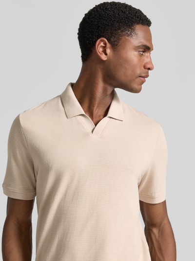 s.Oliver RED LABEL Regular Fit Poloshirt aus Baumwoll-Mix Beige 3