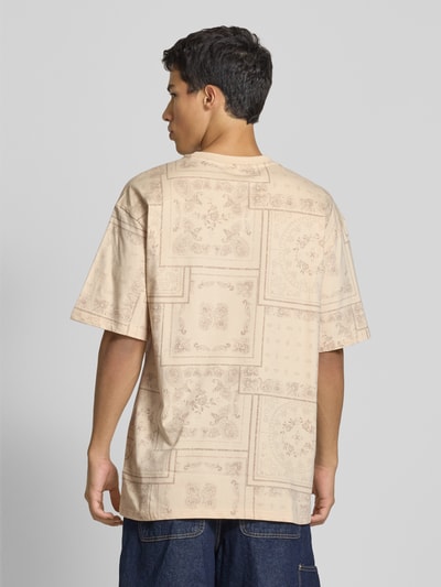 KARL KANI T-shirt met labelstitching Beige - 5