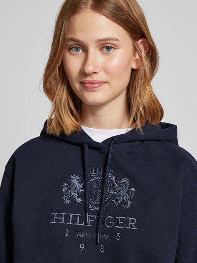 Tommy Hilfiger Hoodie met labelstitching Donkerblauw - 3