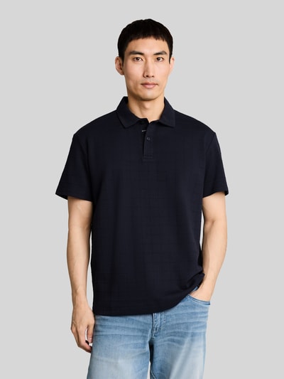 Tom Tailor Regular Fit Poloshirt aus reiner Baumwolle Modell 'structured polo' Marine 4