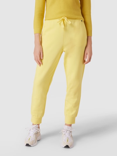 Weekend Max Mara Sweatbroek met logopatch, model 'Manto' Lichtgeel - 4