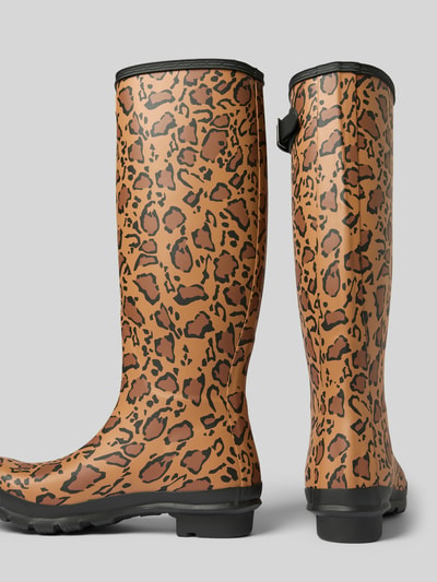 Hunter Gummistiefel mit Label-Detail Mittelbraun 2