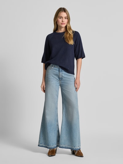 s.Oliver RED LABEL Sweter o kroju regular fit z dzianiny z dodatkiem wełny z alpaki Granatowy 1