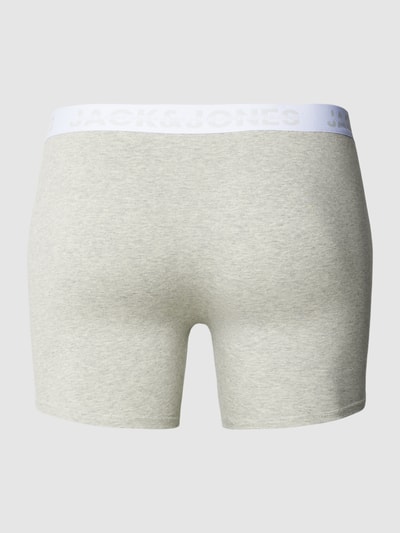 Jack & Jones Plus PLUS SIZE Trunks mit elastischem Label-Bund im 5er-Pack Mittelgrau Melange 3