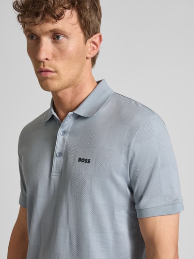 BOSS Green Regular Fit Poloshirt aus reiner Baumwolle Dunkelgrau 3