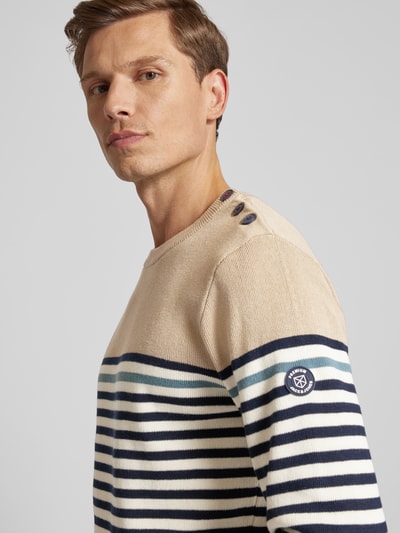 Jack & Jones Premium Strickpullover mit Rundhalsausschnitt Modell 'BLUROBSON' Beige 3