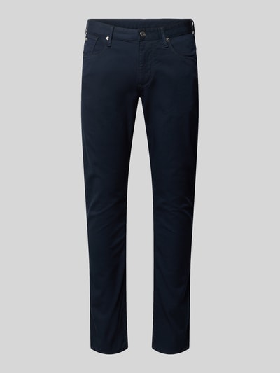 Produktfoto, Slim Fit Jeans aus Baumwoll-Mix im 5-Pocket-Design von Emporio Armani, dunkelblau, glatte Textur, Herrenhose, Armani
