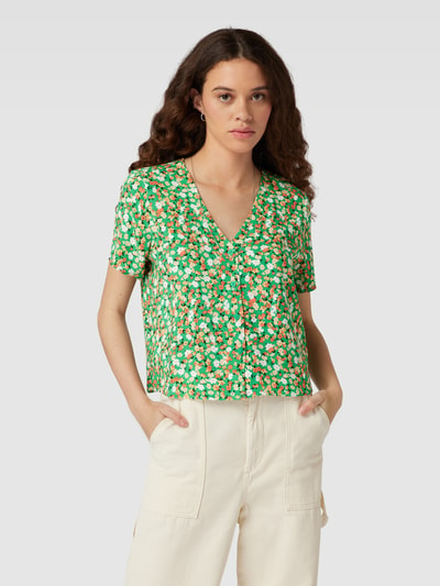 Tom Tailor Denim Blouseshirt met all-over motief, model 'BLOUSE' Groen - 4