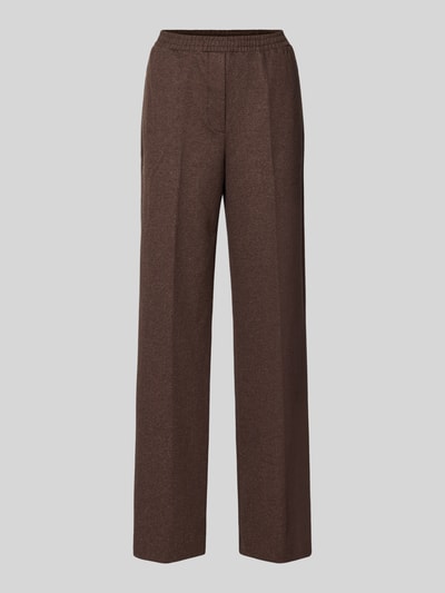 Weekend Max Mara Business-Hose mit Bügelfalte aus Woll-Mix Dunkelbraun 1