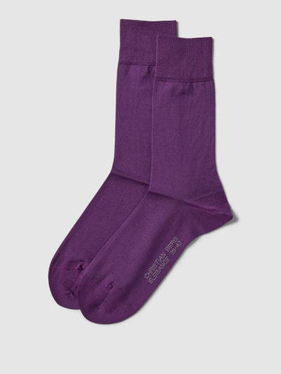 Christian Berg Men Socken mit Label-Details Purple 1