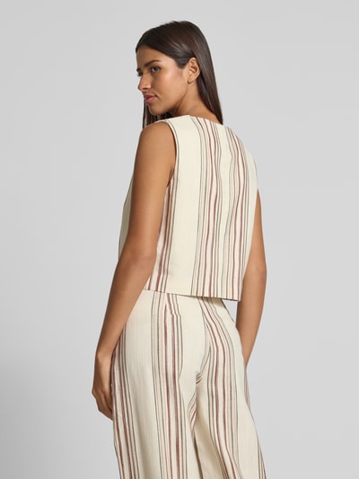 Jake*s Collection Weste mit V-Ausschnitt Ecru 5