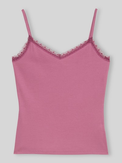 Tom Tailor Denim slim fit top van katoenmix Mauve - 2