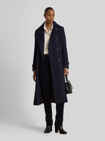 Lauren Ralph Lauren Wollmantel mit goldfarbenen Zierknöpfen Marine 1