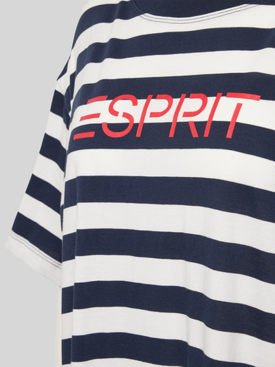 Esprit Nachthemd met logoprint, model 'MIA' Marineblauw - 2