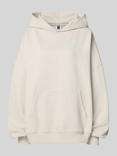 Karo Kauer Oversized hoodie met capuchon en kangoeroezak Lichtgrijs - 2