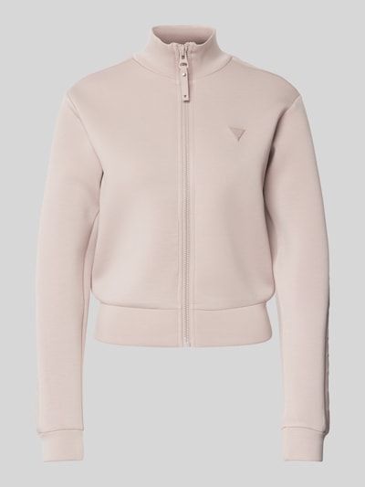 Guess Activewear Sweatjacke mit Label-Badge Modell 'NEW ALLIE' Taupe 2