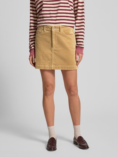 Jake*s Casual Spódnica mini z imitacji sztruksu z 5 kieszeniami Piaskowy 4