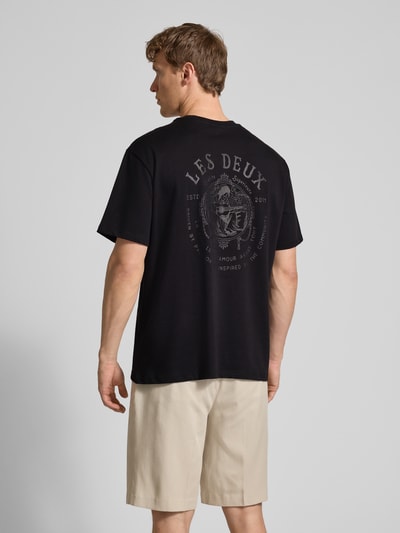 Les Deux T-shirt met ronde hals, model 'Passion' Zwart - 5