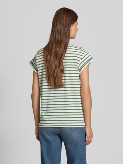 Jake*s Casual T-shirt met streepmotief Groen - 5