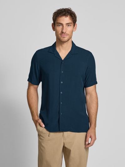 Jake*s Koszula biznesowa o kroju slim fit z listwą guzikową Granatowy 4