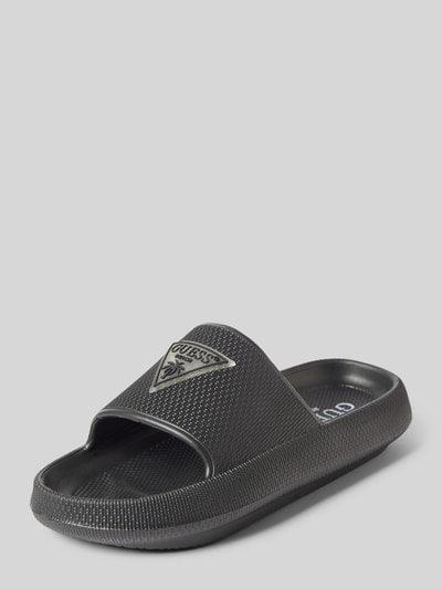 Guess Slides mit Label-Badge Black 1