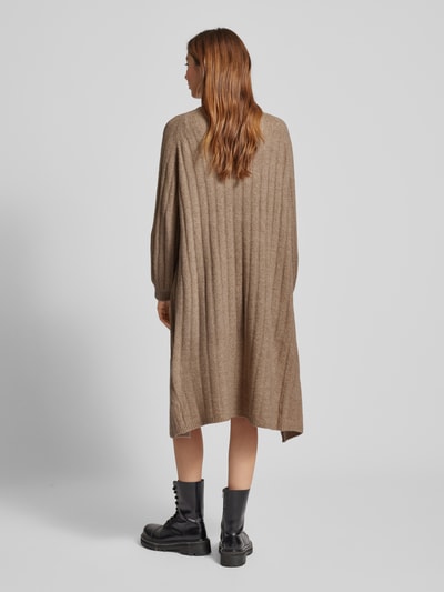 Pieces Loose Fit Long-Cardigan mit Wollanteil in geripptem Design Modell 'MAGGY' Ecru 5