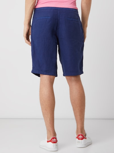 BOSS Orange Tapered fit korte broek van linnen, model 'Symoon-Shorts' Marineblauw - 5