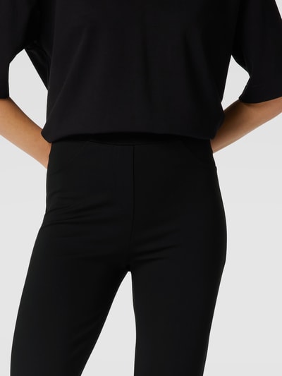 BETTY & CO GREY Spodnie z dodatkiem streczu i elastycznym paskiem z logo Czarny 3