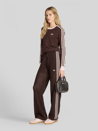 adidas Originals Regular Fit Trainingshose in Strickoptik Modell 'FIREBIRD' Schoko 1