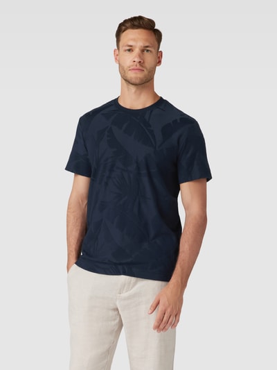 Tom Tailor T-Shirt mit Strukturmuster Modell 'jaquard' Marine 4