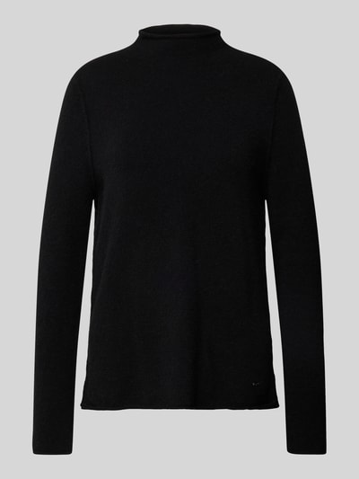 Brax Gebreide pullover met labeldetail, model 'LEE' Zwart - 2