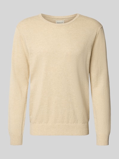 GANT Longsleeve mit Leinen-Anteil Sand Melange 2