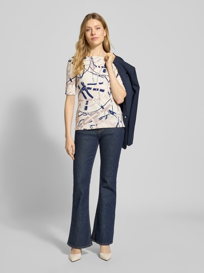 Lauren Ralph Lauren T-Shirt mit Rundhalsausschnitt Modell 'JUDY' Offwhite Melange 1